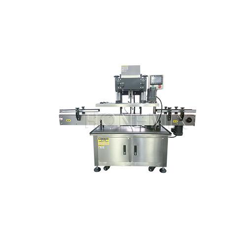 Electric Automatic Bottle Screw Capping Machine Four Wheels Filling Line