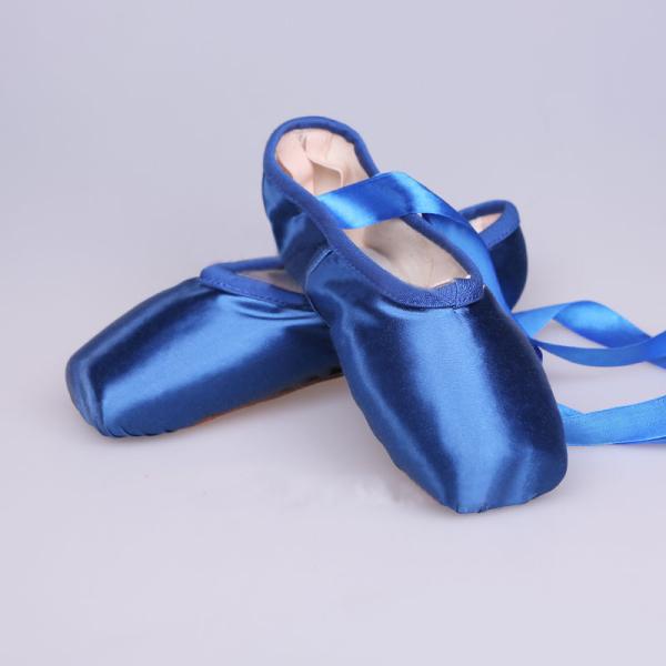 Colorful customized satin dance ballet pointe shoes with child and adult size