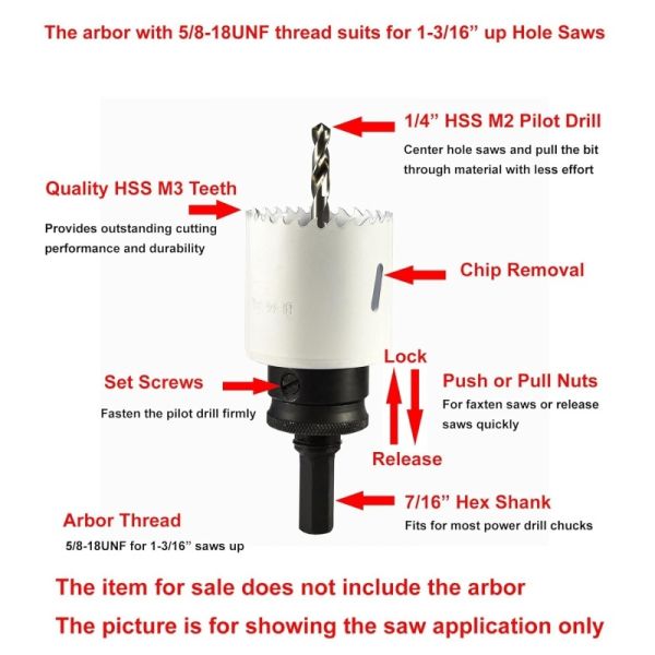Premium 54mm (2-1/8) M42 Cobalt Hole Saw | 8% Cobalt HSS for Industrial Door Lock Installation