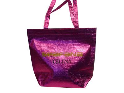 Customized 75g Pink Crocodile Veins Shining Coat Non Woven Fabric Carry Bags