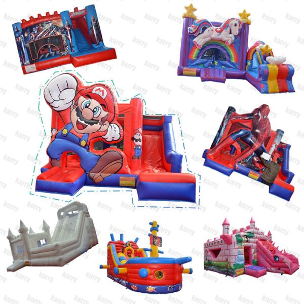 Customize Accepted Inflatable Bouncy Castle with Slide Collection Various Themes
