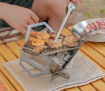 Customized Request Food Grade Non-Stick Stainless Steel Foldable Camping Grill Stove