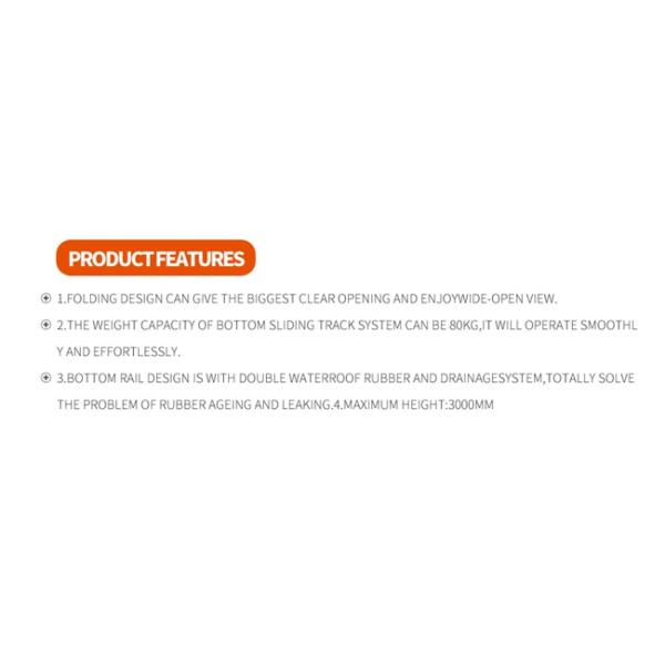 Portas de empilhamento de dobramento de alumínio do projeto moderno para a porta bifold vitrificada da porta da casa dobro bifold vertical residencial