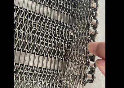 Food Grade Stainless Steel Metal Wire Mesh Chain Conveyor Belt For Oven Tunnel Annealing Freezing