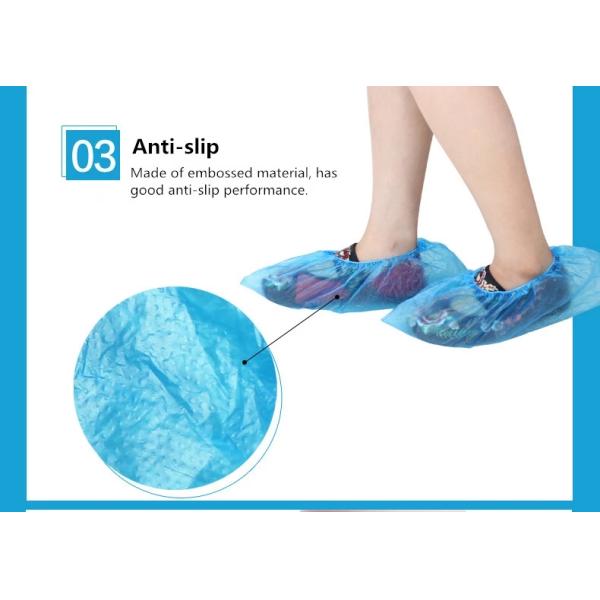 Blue Household Dust Proof 30GSM Non Woven Disposable Shoe Covers