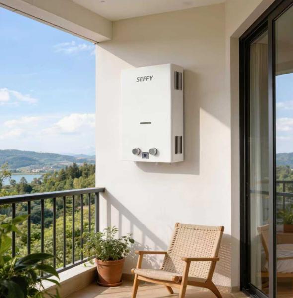 Low Nox 10-12 Liters Tankless Home Gas Water Heater Wall Mounted CE Model
