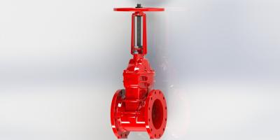 Ductile Iron Gate Valve Ul Fm Approved Flanged / Grooved Connection EPDM Seal