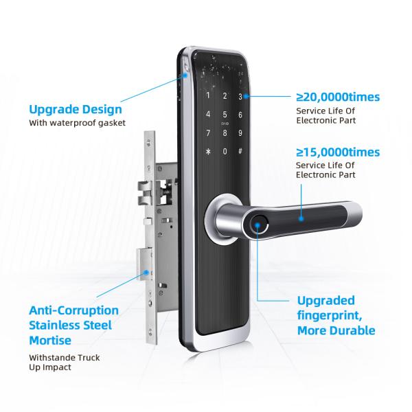 Замок цифров отпечатка пальцев WiFi Bluetooth электронный умный для резиденции