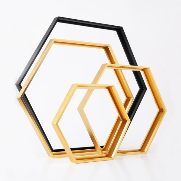 Profils en aluminium hexagonaux de meubles de cadre de miroir pour montrer l