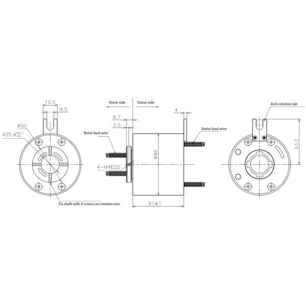 материал контакта драгоценного металла шума Electricle колец выскальзывания локальных сетей 100Mbps низкий