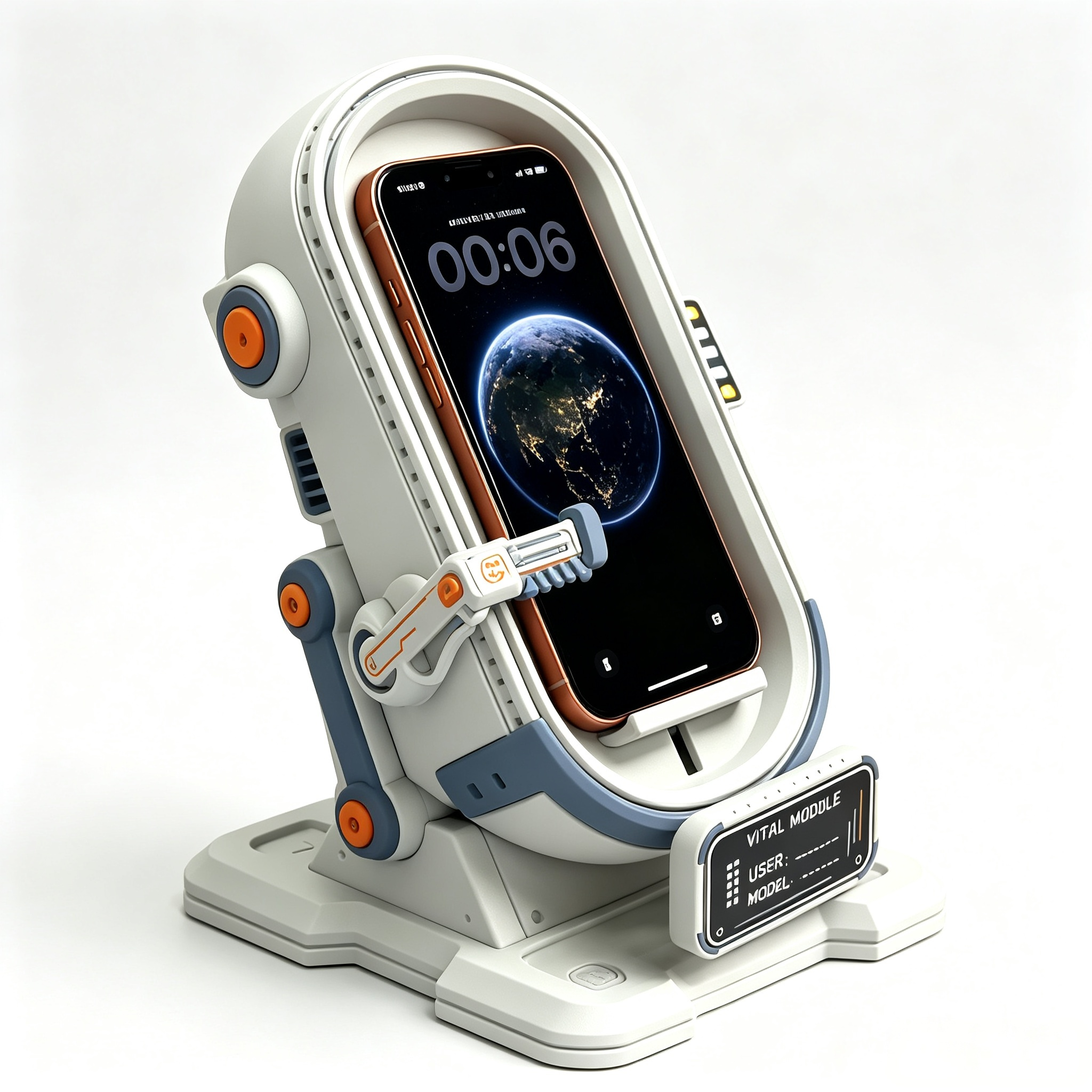 Futuristic Custom 3d Printing Space Station Car Phone Holder For Vehicle Interior