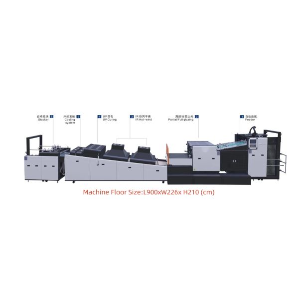 Automatic Anilox Roller Coater Machine with Teflon Belt for 9000 Sheets/Hour UV Spot and Overall Varnishing at ±0.2mm Accuracy