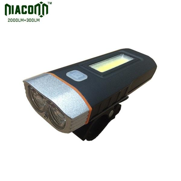 High Brightness USB Bike Light 2000lm Brightness Aluminum Material Long Lifespan