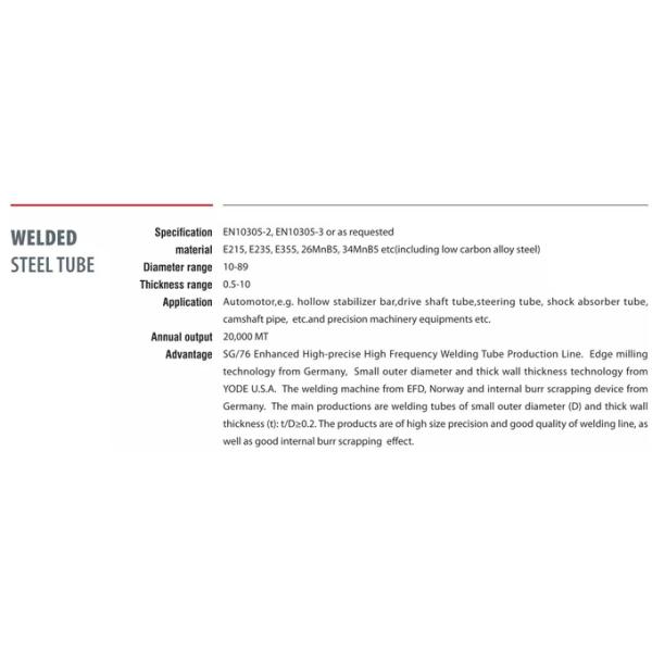 SA513 ERW Precision Steel Tubes For Automotive Shock Absorber