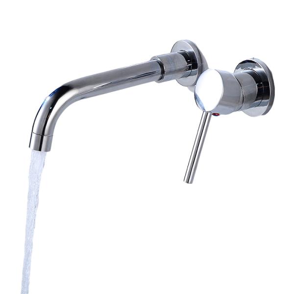 Avialable OEM and ODM Modern Chrome Wall Mount Basin Faucet for Easy Installation
