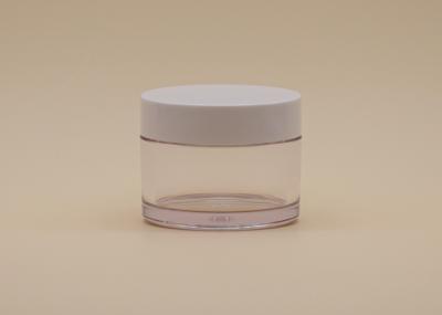 30ml Cylindric Round Opal Cosmetic Cream Containers White PETG Clear Body With Lid