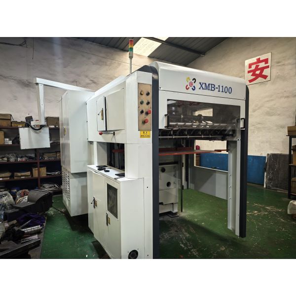 Used XMB-1100 Semi Automatic Die Cutting & Creasing Mahcine,Yeasr 2021,Max.paper size:1100*780 mm,Min.paper size 500*450 mm,Max.pressure :300 Tons