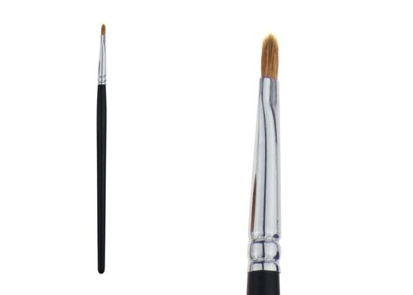 Portable Black Lip Liner Brush Cosmetic Makeup Brushes With Wooden Handle