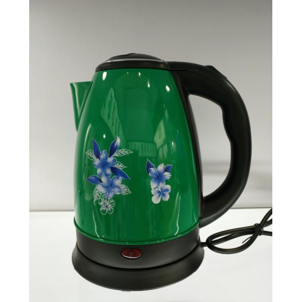Green Color Printing Stainless Steel Electric tea Kettle
