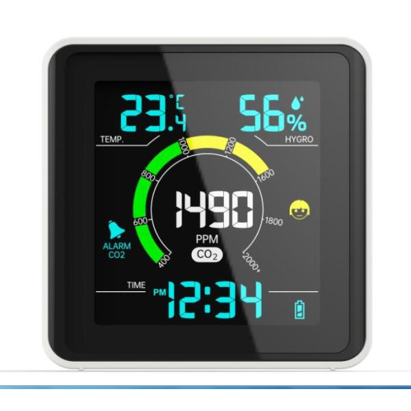 Звуковая сигнализация, счетчик качества воздуха, высокочувствительные мониторы углекислого газа для дома, постоянный ток 5 В