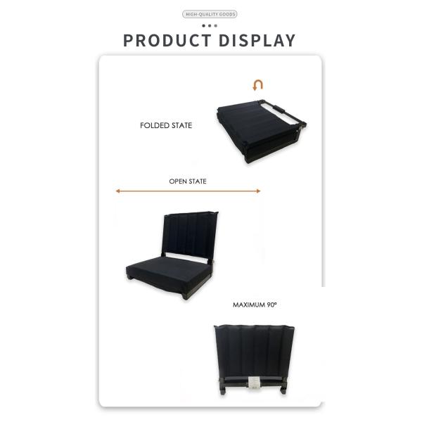 42.5x33x41cm Folding Stadium Chair 600D Polyester Stadium Bleacher Seat Outdoor