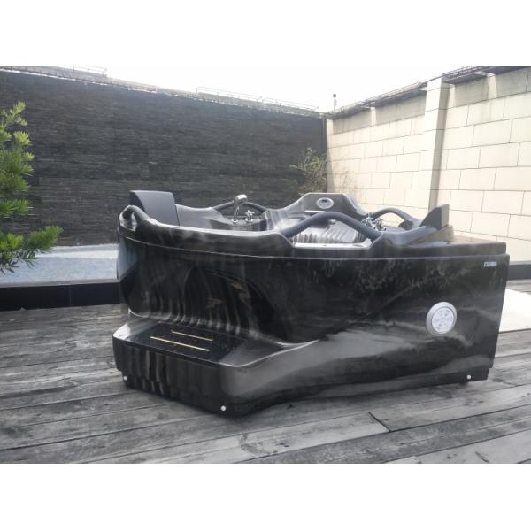 1500 Freestanding Corner Soaking Tub Luxury 2 Person Hydromassage Bathtub