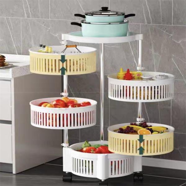 Sustainable Kitchen Storage 3/4/5 Layers Rotating Vegetable Shelving for a Greener Home