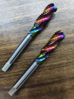 Colorful Coating M2 M3 M4 M5-M20 Aluminum Spiral Tap For Estimated Efficiency On British Standard Alloy Steel