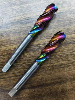 Colorful Coating M2 M3 M4 M5-M20 Aluminum Spiral Tap For Estimated Efficiency On British Standard Alloy Steel