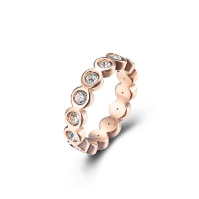 Anneaux de fiançailles en acier inoxydable pour hommes de 5 mm avec diamant
