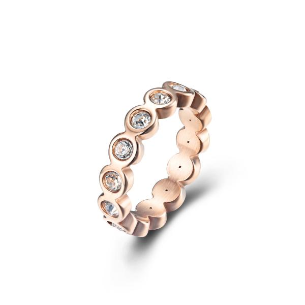 Anneaux de fiançailles en acier inoxydable pour hommes de 5 mm avec diamant