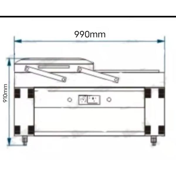110V/220V DZ-400/2S Automatic Double Chamber Vacuum Coffee Bean Bag Rice Packing Machine