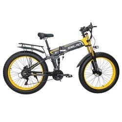 14AH Hidden Battery Fat Tire Folding Electric Bike , SMLRO Mountain Snow Ebike