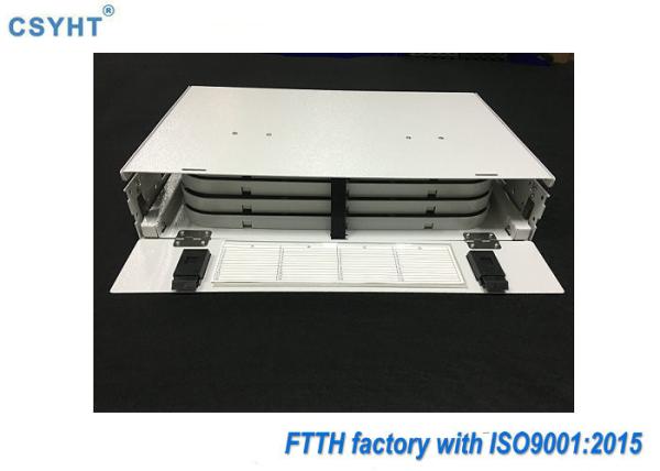 72 Fibers SC Fiber Optic Cable Patch Panel 19'' Rackmount ODF With PLC Splitter