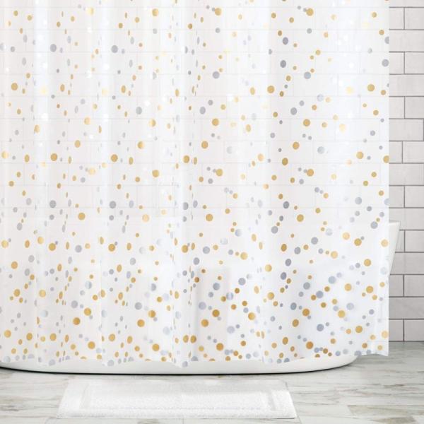 Factory Wholesale Walmart bathroom  Disposable Plastic Shower Curtain With Hooks