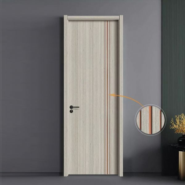 Modern Matching Wood Home Interior Door Set Paint Surface Technology