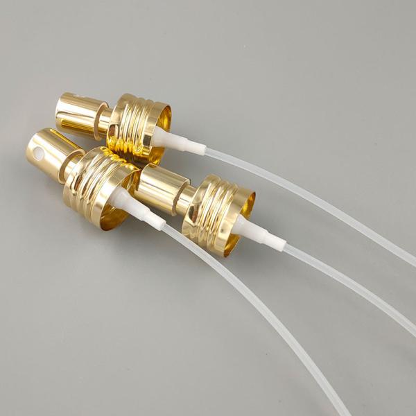 Aluminum Cosmetic Treatment 18mm Cream Dispenser Pump With Clip