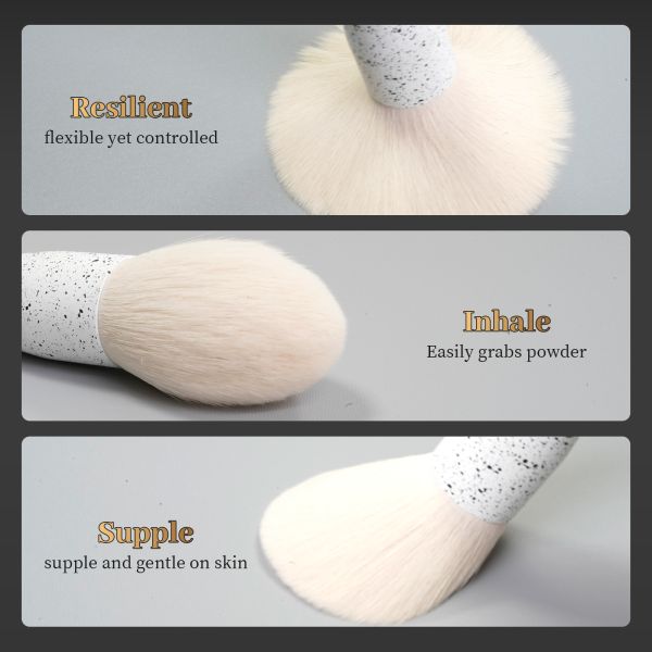 9Pcs Complete Set Eco-Friendly PLA Plastic Handles High-Density Nylon Bristles Makeup Brush Set