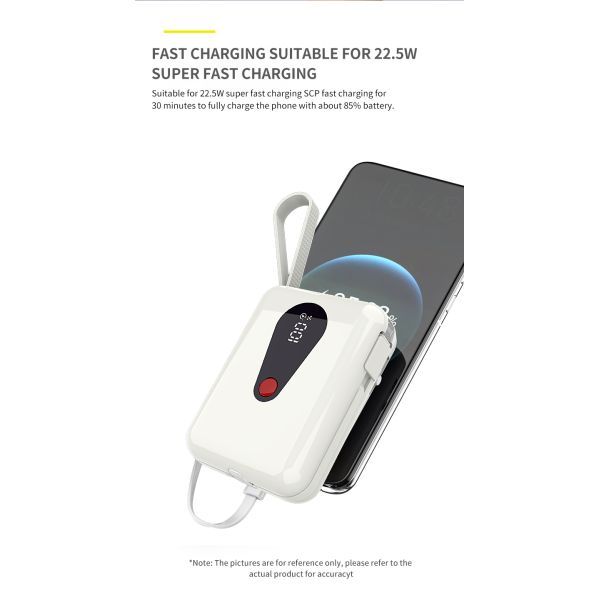 Compact Li Polymer Power Bank 10000mah With ABS PC Material And Customizable Logo