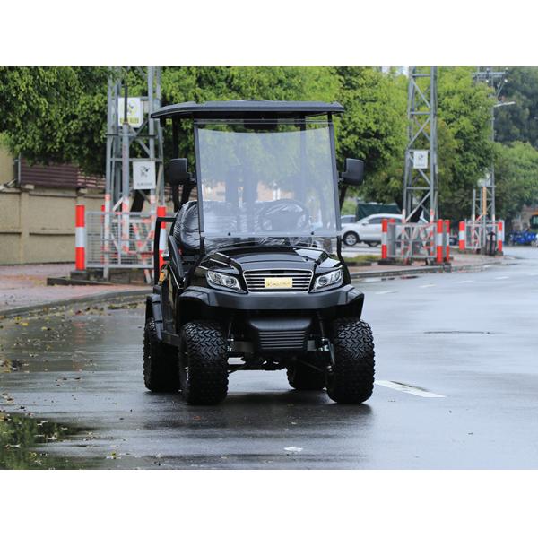 Black Lifted 2+2 Seater Electric Hunting Golf Car For Amusement Parks, Golf Course