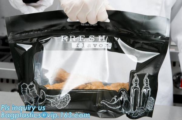 Resealable Rotiserrie Chicken pouch Bags, Anti Fog, Grill, Oven, Roasted, Hot meat Bag Packing With Window