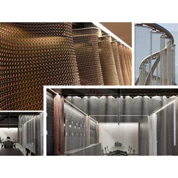 15mm Stainless Steel Ring Mesh Curtain Decoration For Indoor And Outdoor Architecture