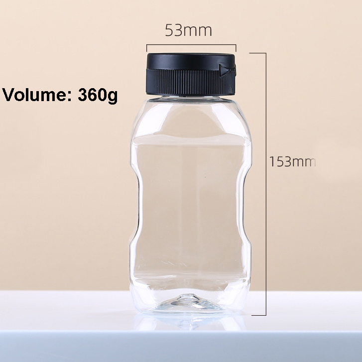 transparent Silicone 12 Oz Spice Plastic Seasoning Bottle 360ml 5ft