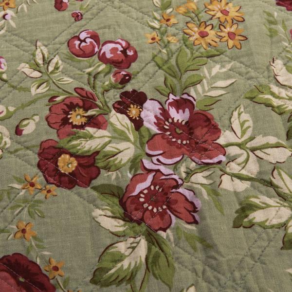 Printed Machine Quilting Bedspreads And Coverlets 3pcs Color / Pattern Customized