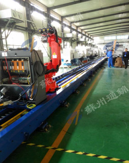 Blue Robot Rail System , Non - Pollution Robot Linear Track Flexible To Install