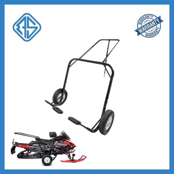 Black Anti-Slip Snowmobile Dolly Cart Heavy Steel 1500LBS Snowmobile Moving Cart