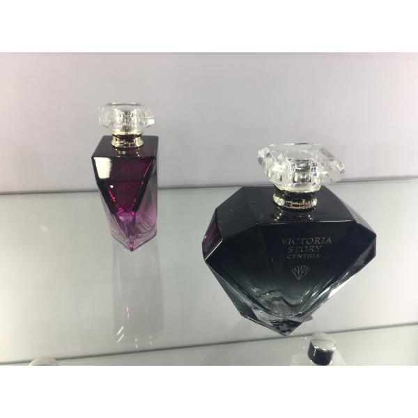 Диамант формирует флакон духов 50ml 100ml роскошный стеклянный с ясной крышкой surlyn