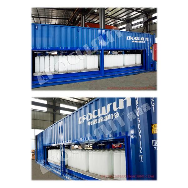 10 tons per day Containerized direct cooling Block ice makers with Bitzer compressor