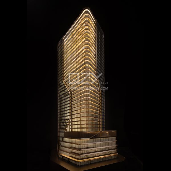 1:150 Luxury Seaview Apartment Model with Photorealistic Precision Ultimate Refinement and Facade Texture