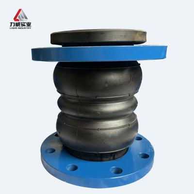 Movimento axial da articulação de expansão de borracha de esfera dupla SS304